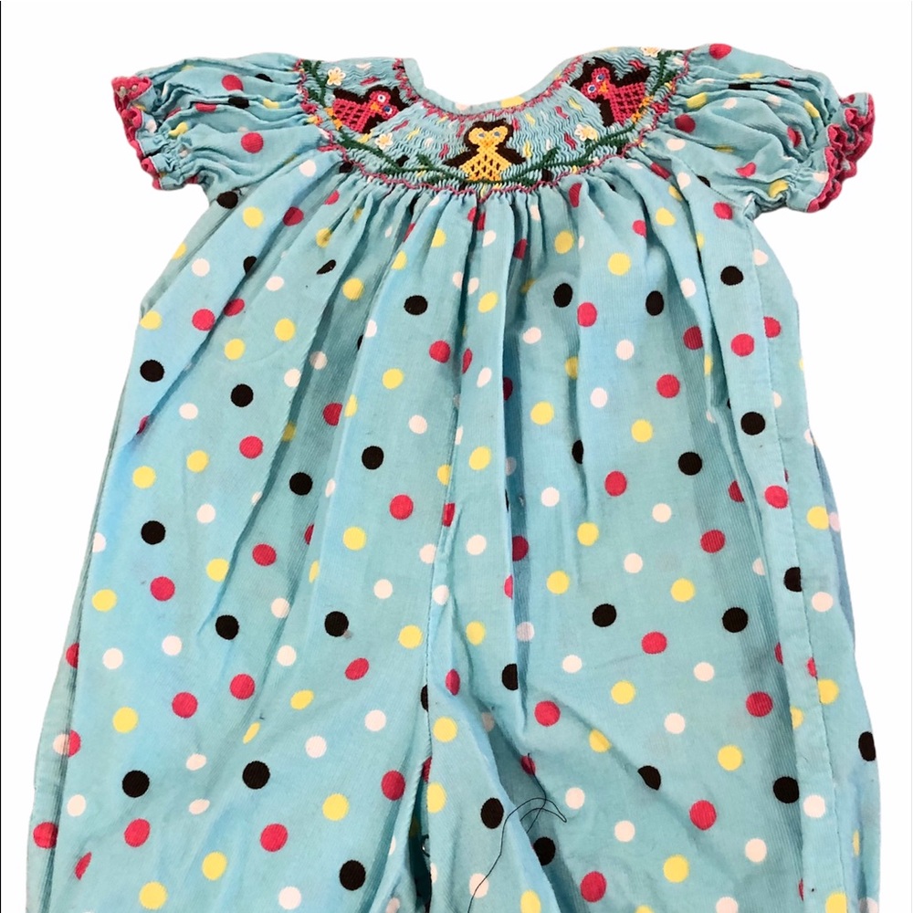 Smocked bubble romper